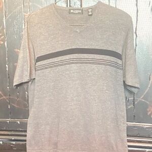 Gray V-Neck Men's Sweater